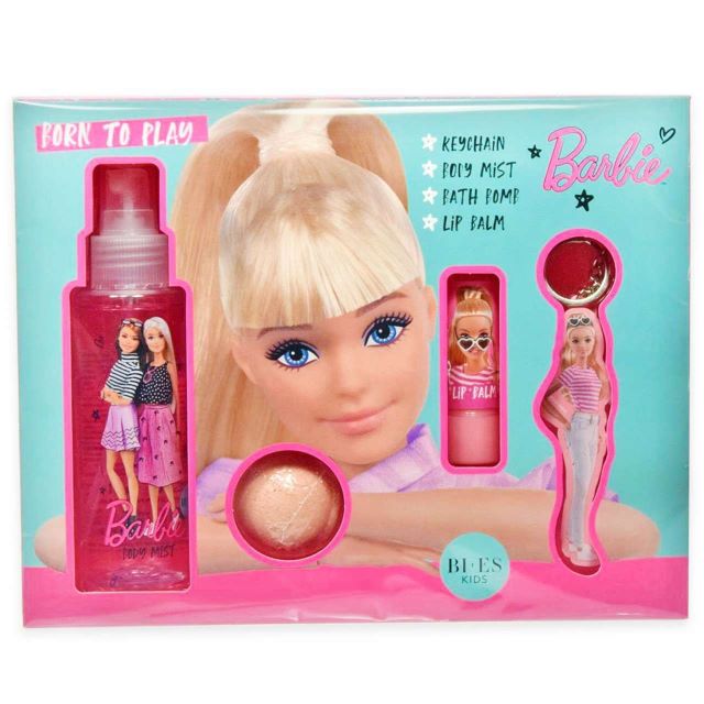 -BARBIE BODY MIST100+BATHBOMB+LIP+P
