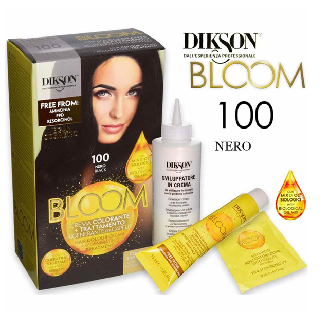 DIKSON BLOOM C.COLOR 100 NERO       AMMON/RESORCINA FREE