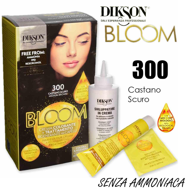 DIKSON BLOOM C.COLOR 300 CASTANO SC AMMON/RESORCINA FREE