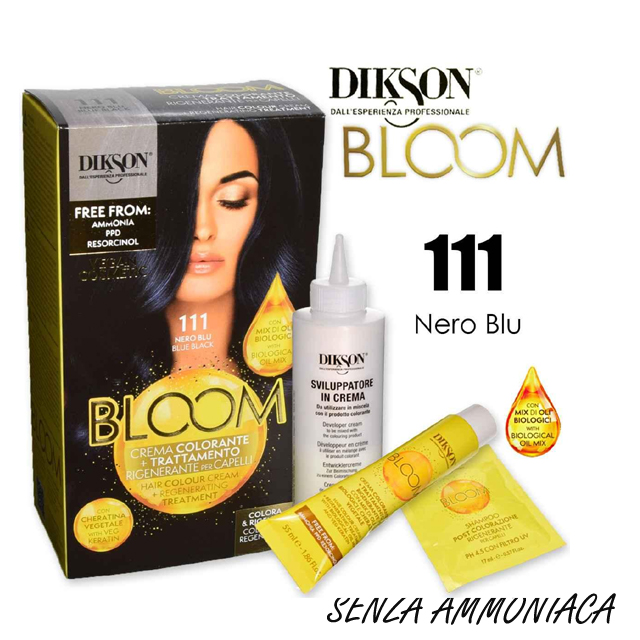 DIKSON BLOOM C.COLOR 111 NERO BLU  AMMON/RESORCINA FREE