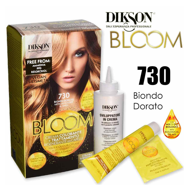 DIKSON BLOOM C.COLOR 730 B.DORATO   AMMON/RESORCINA FREE