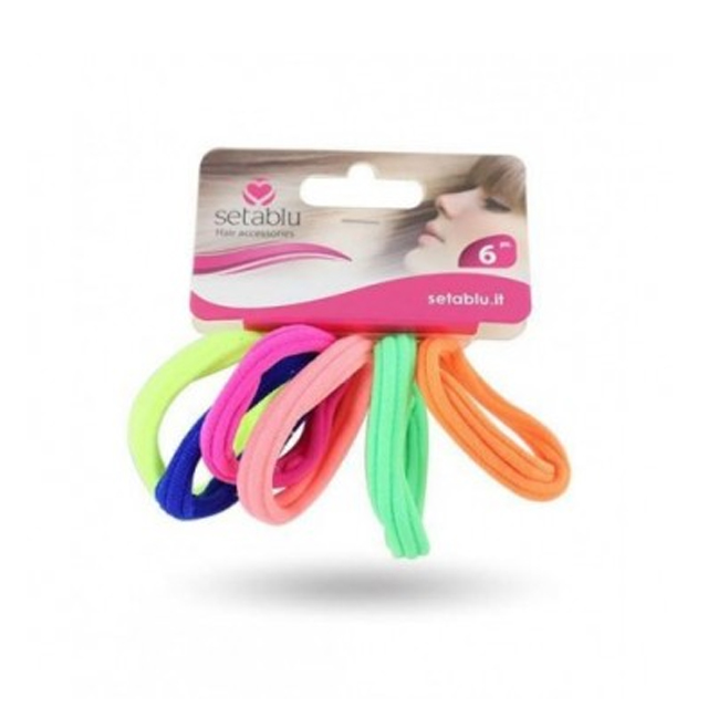 SETABLU ELASTICO ANGIE FLUO 6PZ
