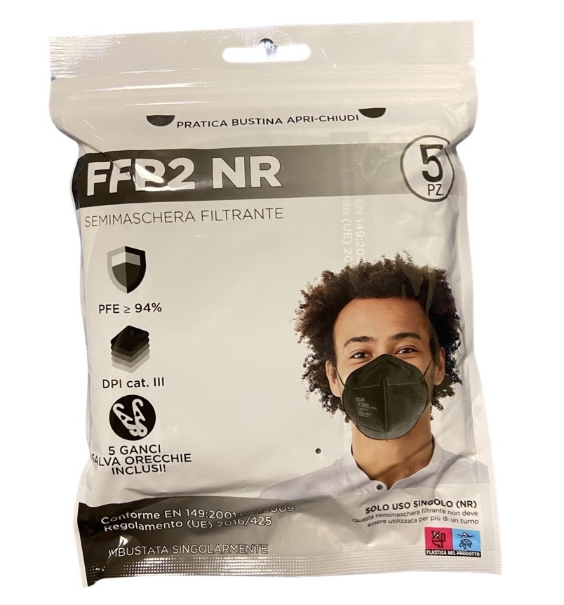 -SETABLU MASCHERINA FFP2 5PZ NERO